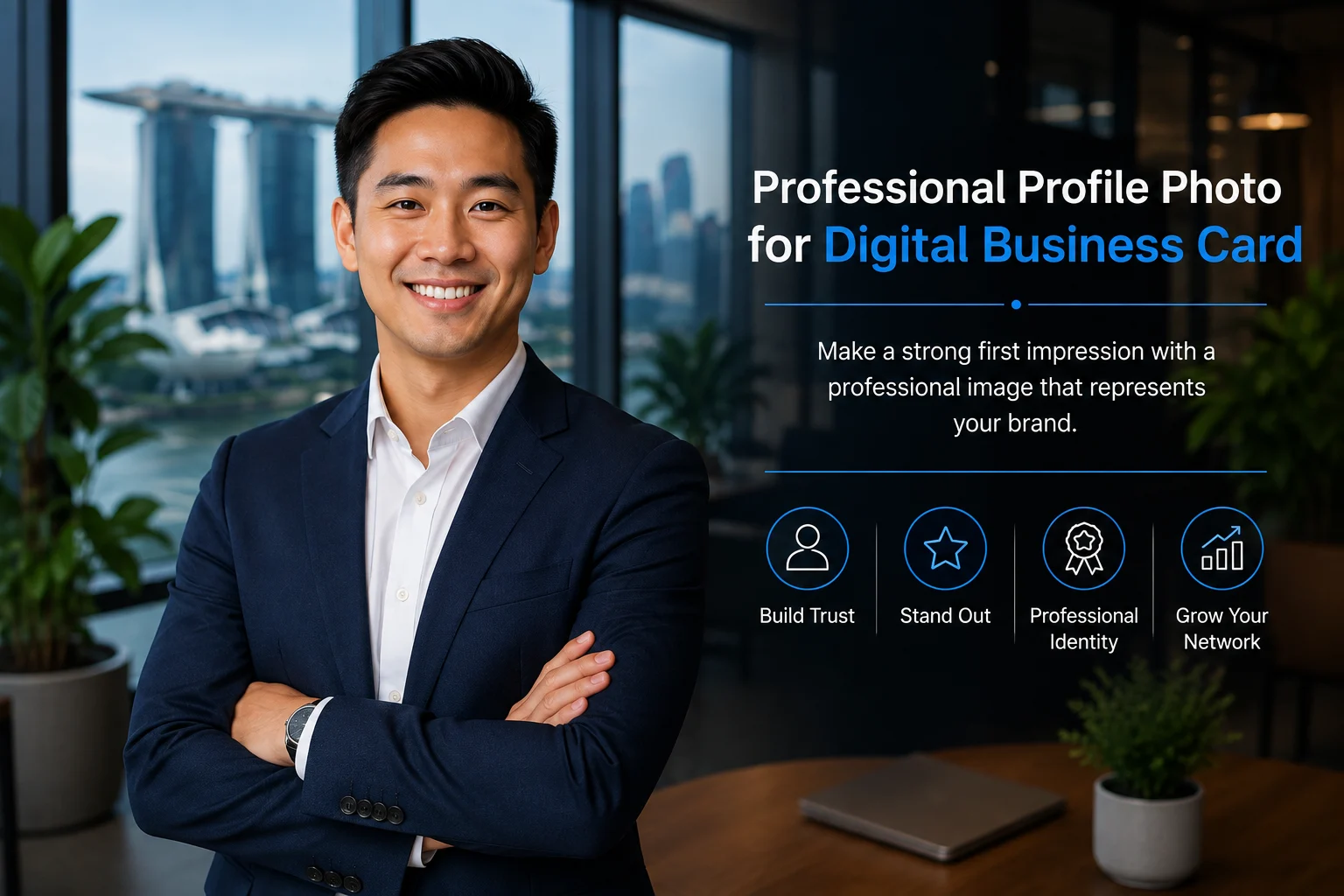 Professional Profile Photo for Digital Business Card
