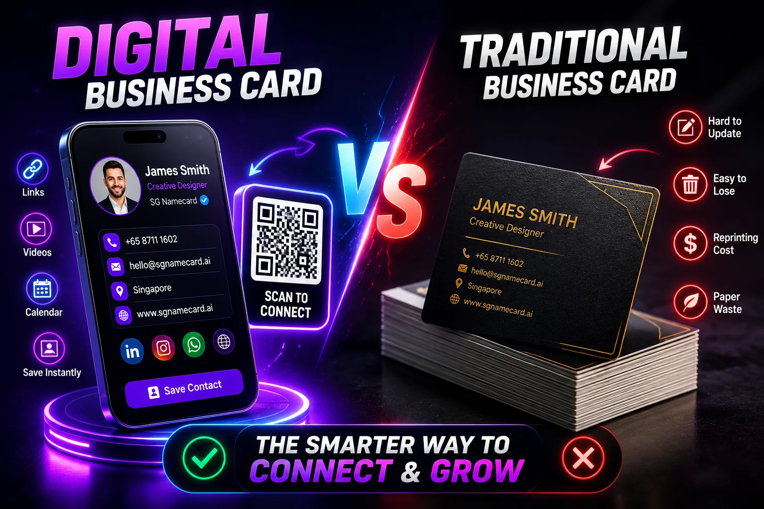 Sales Professional using Digital Business Card