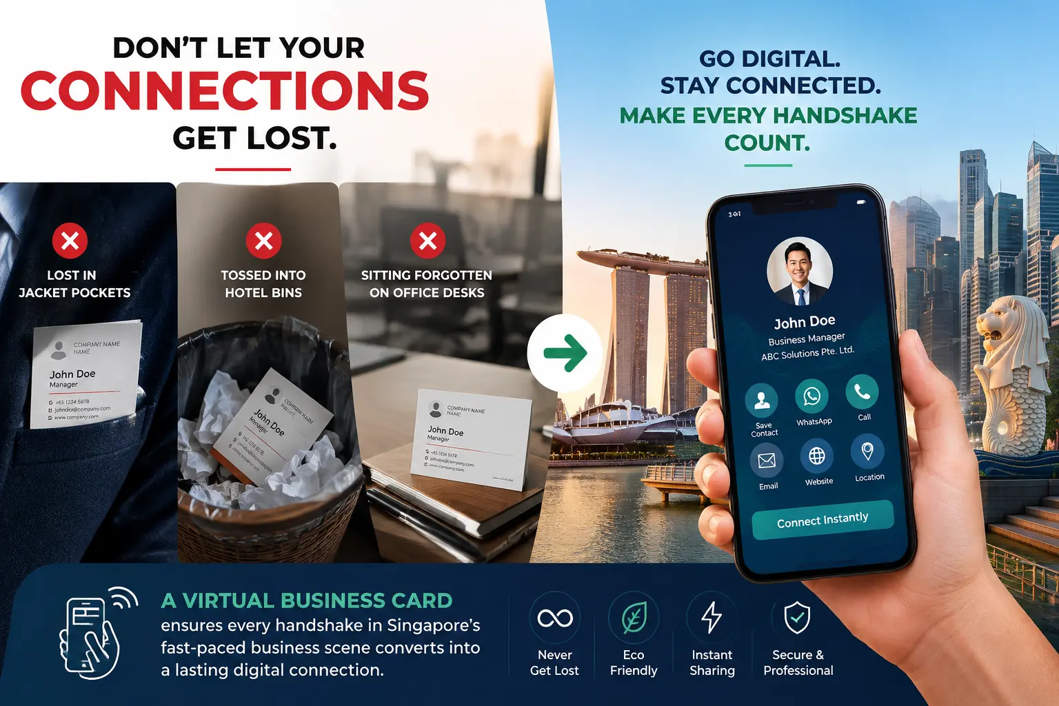 Digital business card in action